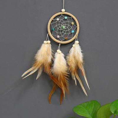 Hot White Dream Catcher Net Handmad Hanging Ornaments Indian Style Dream Catcher Ornament Home Wall Decor Car Decor Wind Chimes