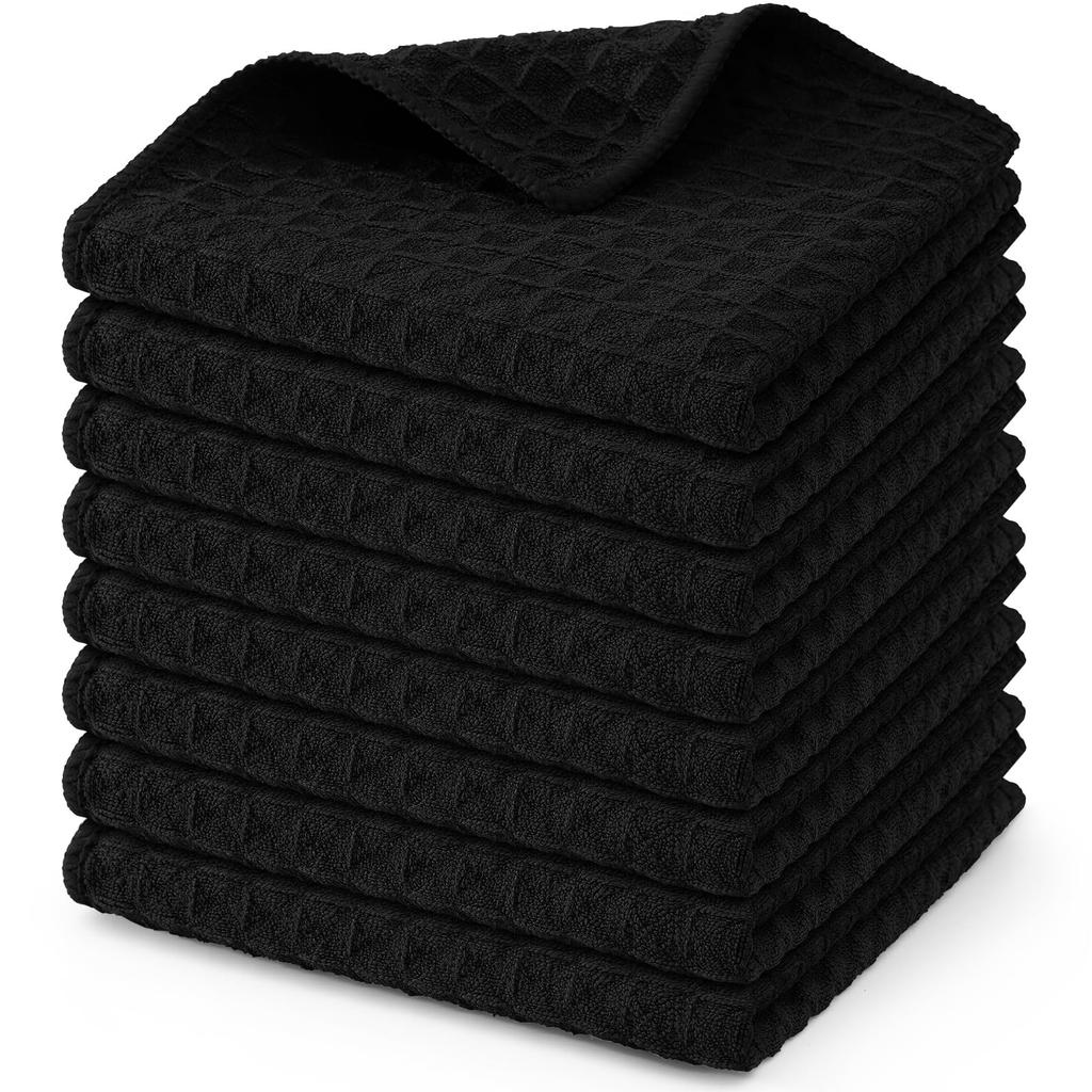 Olanly Kitchen Towels Premium Microfiber Waffle Weave Kitchen Cleaning Rags Ultra Absorbent Dish Towel Reusable Daily Dish Cloth