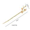 National Tide Metal Plum Blossom Flower Flower Flower Flower Pearl Hairpin Retro Peach Blossom Back of The Head To Pull The Hair Hanfu Headdress