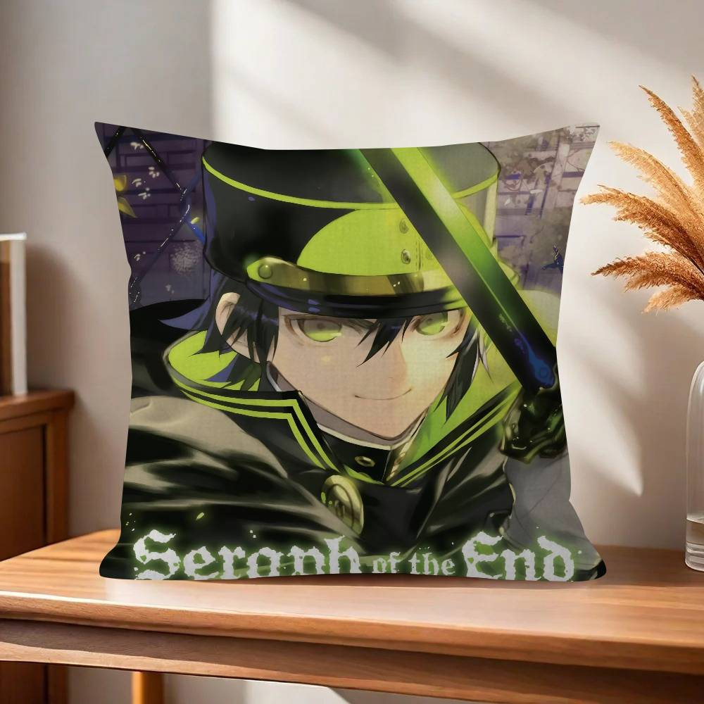 Anime Seraph of The End   Pillow Cover Sofa Cushion Cover Home Room Decoration Children Gift