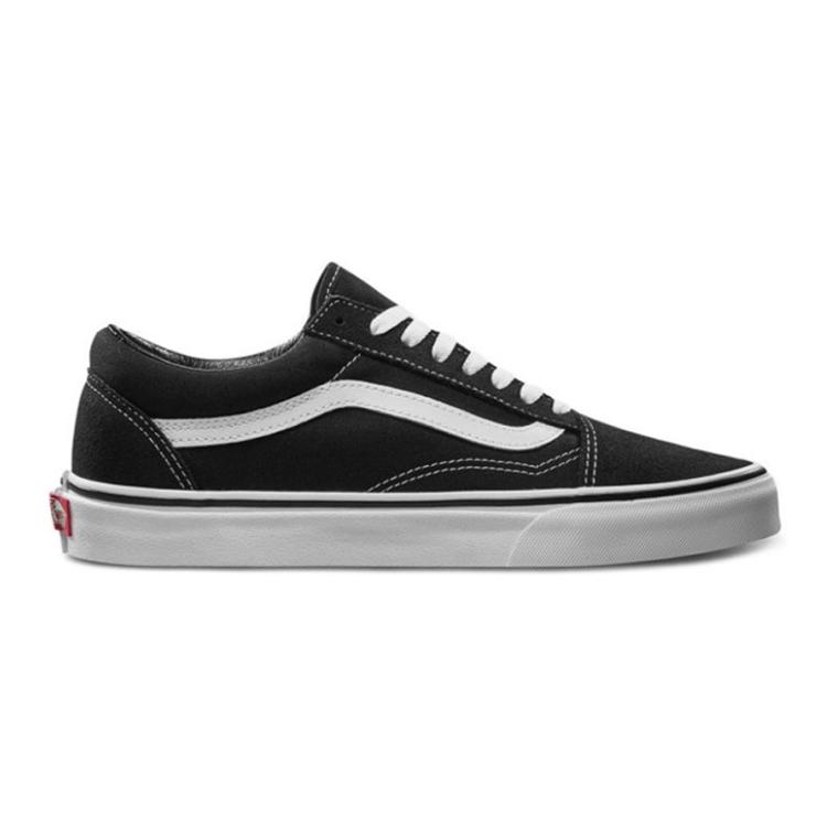 Vans Old Skool Slip Resistant Abrasion Resistant Low Top Skateboard Shoes Unisex Black White VN000D3HY28(Team352-)