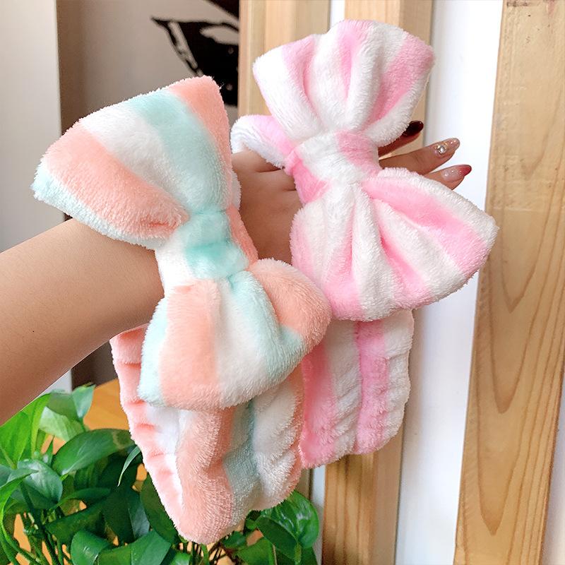 Cute Coral Fleece Soft Bow Headbands For Women Girls Fashion Bath Hair Holder Hairbands Hair Bands Headwear Hair Accessories