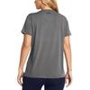 Under Armour Logo Print Casual Crew Neck Short Sleeve T-Shirt Women Tops Gray 1384231-025
