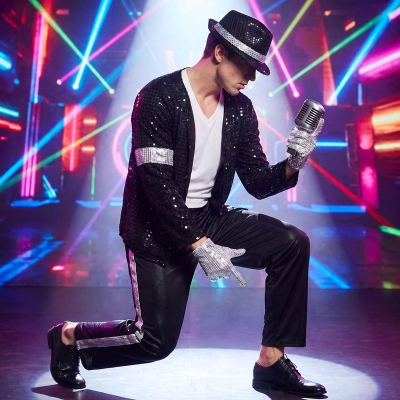 Adult Michael Jackson Costume, Halloween Party & Stage Performance Outfit, Hip-Hop, '80s, '90s, Dance, Punk Costume Set