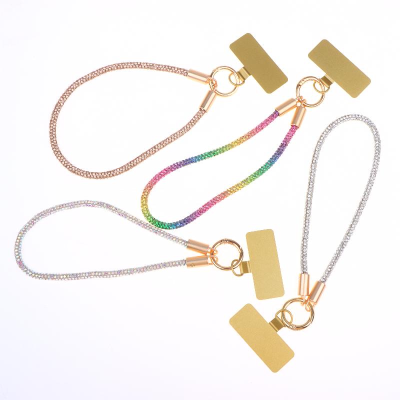 Luxury Full Phone Lanyard With Metal Clip Universal Short Chain Handheld Wrist Flash Accessory For Mobile Phones