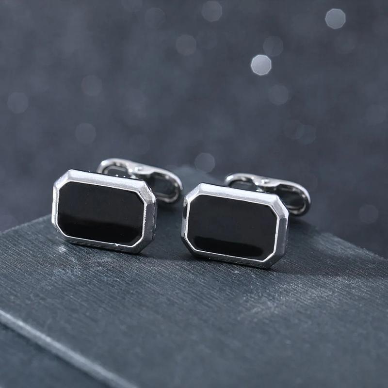 1Pair French Square Cufflinks Fashion Men'S Business Banquet Suit Shirt Cuffs Buttons Luxury Wedding Cuff Links Gifts