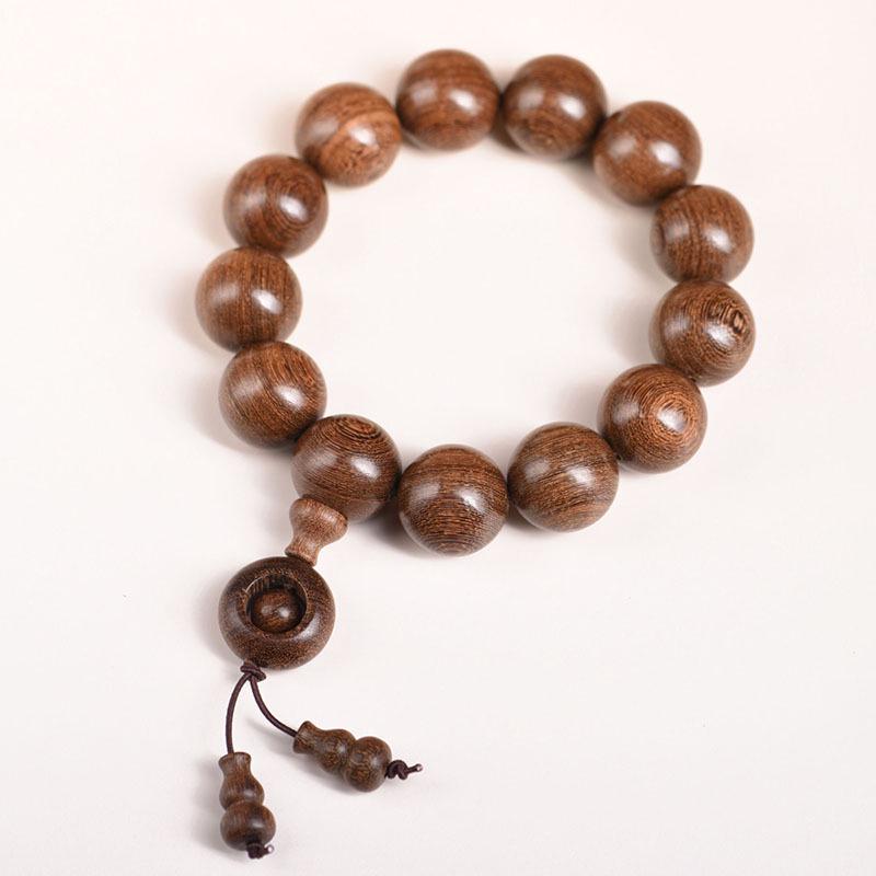Authentic Sandalwood Buddhist Prayer Beads Bracelet - Ethnic Style Jewelry
