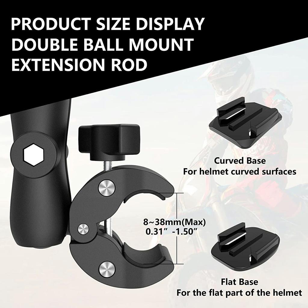 23Pcs/Set Motorcycle Accessory Bundle for Insta360/DJI/GoPro Action Camera Mount Kit