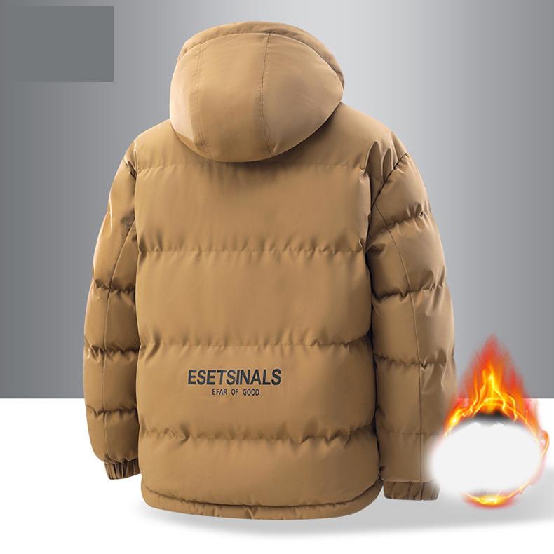 Winddicht Verdickend Herren Oberteile Outdoor Locker Vielseitig Komfort Warmhalten Mäntel Wintermode Lässig Einfarbig Kapuzenparka Herren