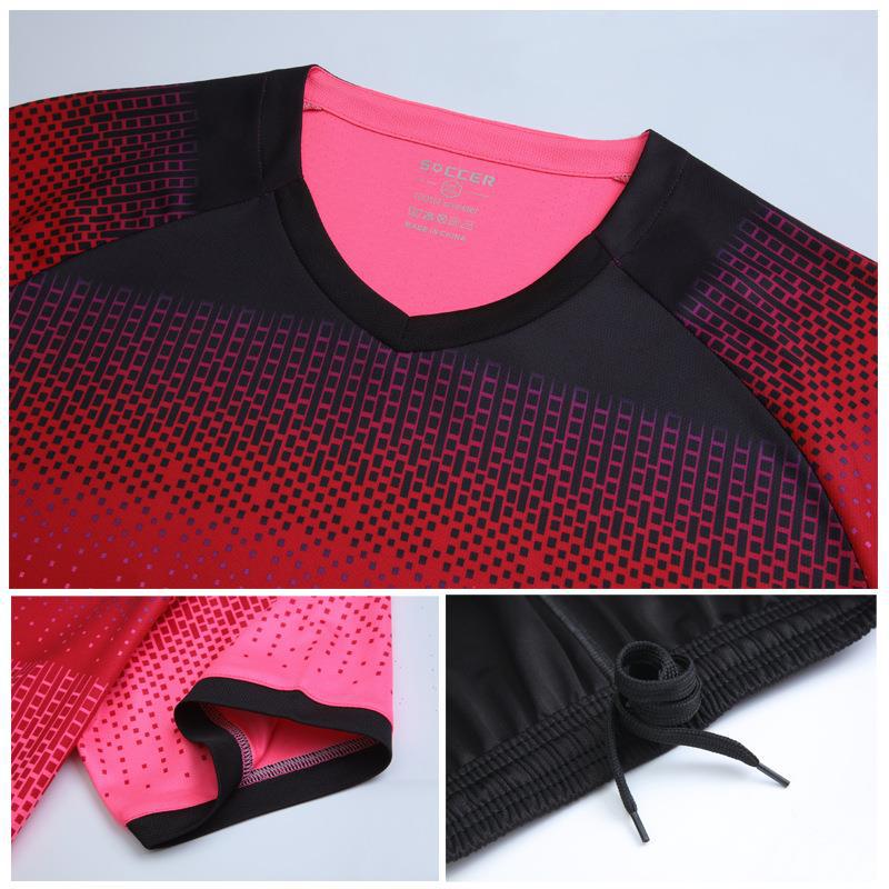 Unisex Soccer Uniform Set Adult Kids Short Sleeve Training Uniform Jersey Diy