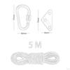 Tent Guyline Rope 5mm with Tensioner for Outdoor Backpacking