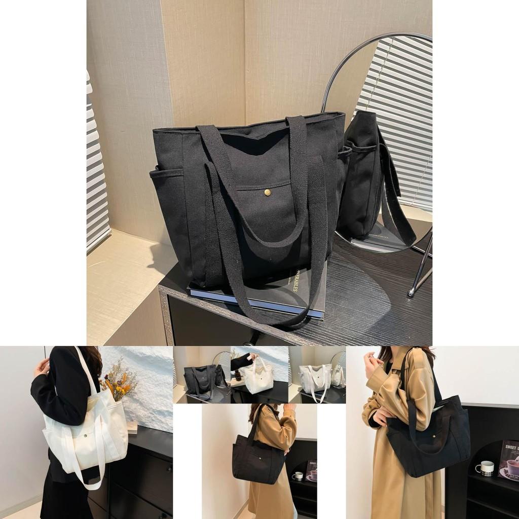 Spacious Canvas Tote Bag For Work And Leisure Stylish Commuter Must-have Accessory