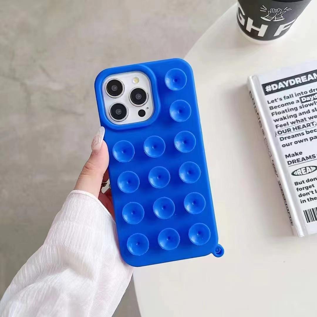 

Подходит для IPhone16/15Pro Креативный силиконовый чехол на присосках 13 Мягкий чехол 14 Чехол для мобильного телефона Apple 16Plus