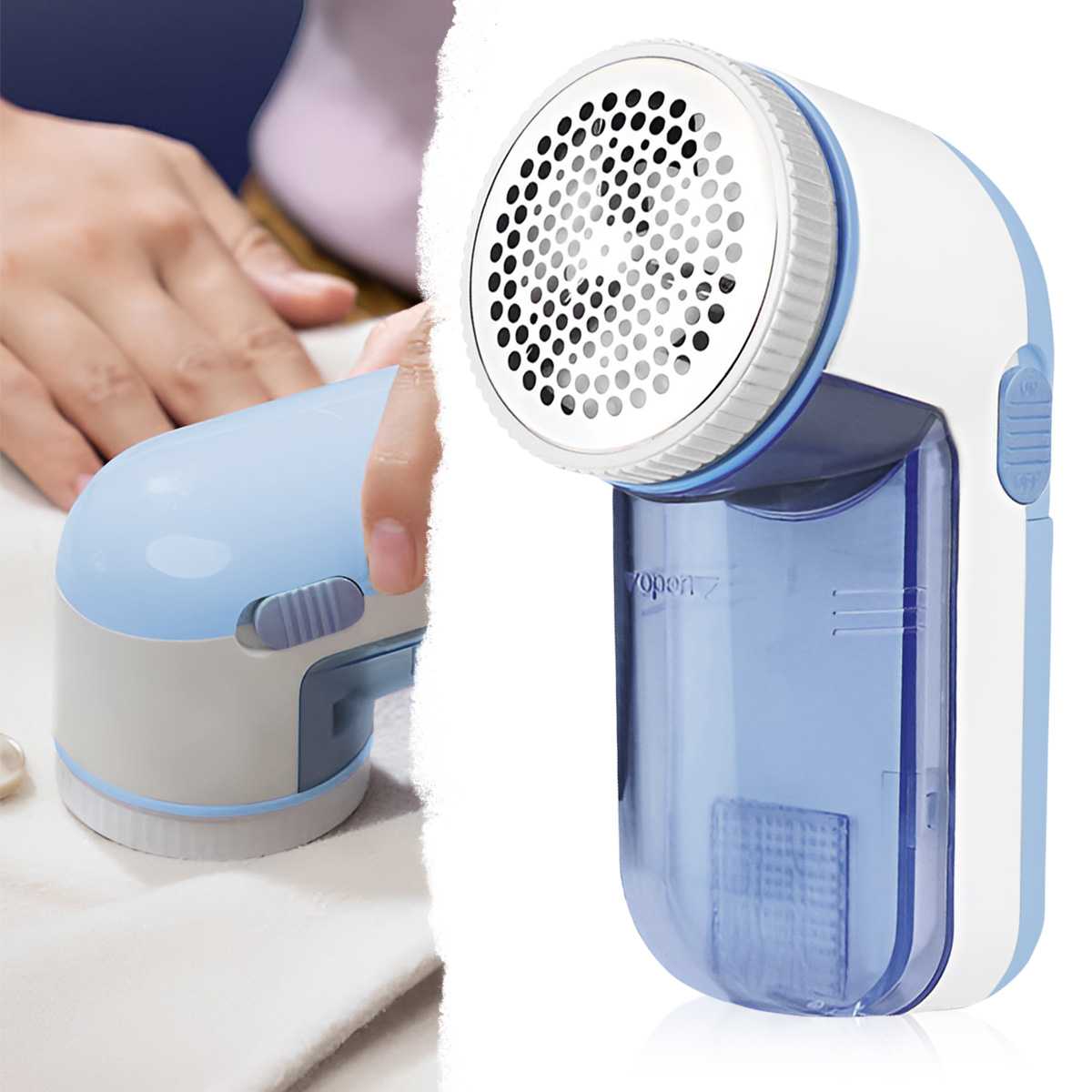 

Portable Hair Ball Trimmer and Ball Remover (excluding (2 * AA)), Quick Cleaning Household Assistant синий