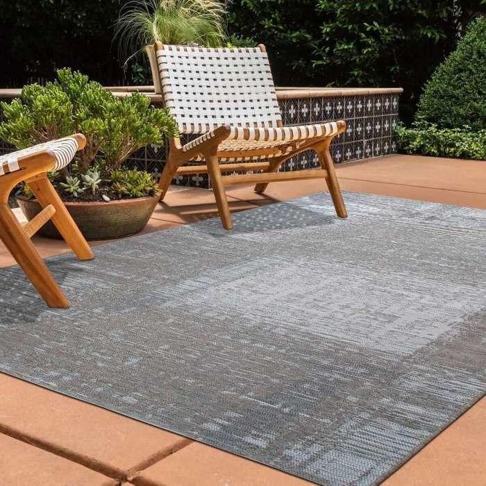 Tapis salon d' motif abstrait beige foncé 160x230