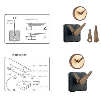 Kendin Yap Sessiz Kuvars Duvar Saati Mekanizması Ahşap Akrep ve Yelkovan ile Yaratıcı Ev Dekorasyonu için Saat Mekanizması 8-10 mm Panel için