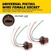 New Light Turn Signal Female Holder Socket Pigtail Connector Wiring Harness 7443