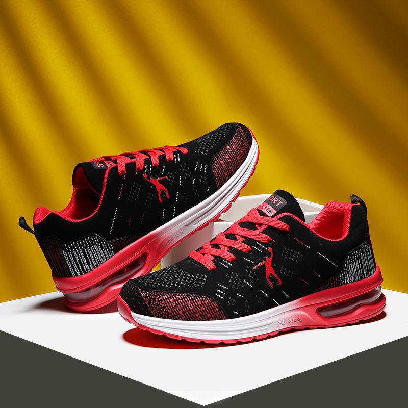 Мужская весенне-осенняя легкая противоскользящая модная амортизирующая беговая обувь на мягкой подошве 36 красный 4769₽