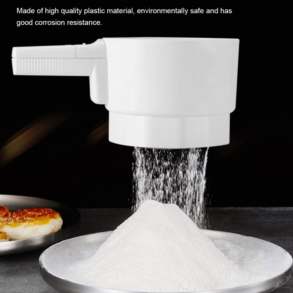 Battery Operated Flour Sifter Stainless Steel Inner Core Flour Strainer Sieve  Home Kitchen