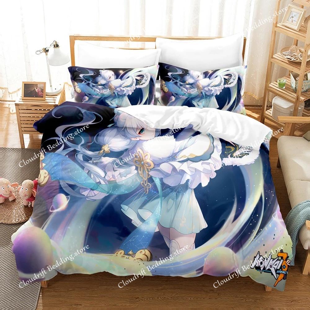 Honkai Impact 3rd Bedding Set Single Twin Full Queen King Size Bed Set Adult Kid Bedroom Duvet Cover Sets 3D Print Kawaii Anime