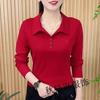 Women's Plus Size Long-Sleeve Loose Fit Spring T-Shirt