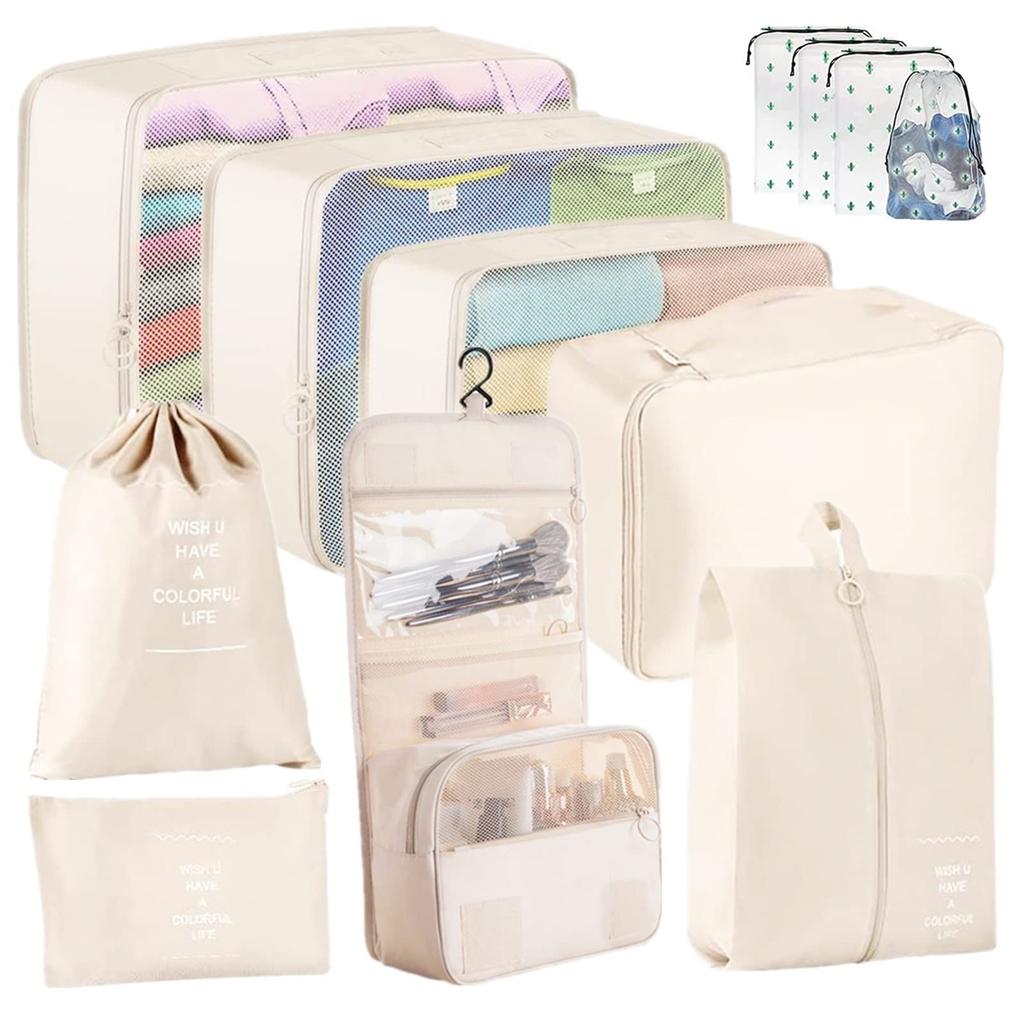 Travel Pouch Stylish Travel Pouch Set for Clothing Business Trip and Small Lightweight and Large Capacity 12-Piece Set, Travel, Storage, Organization,