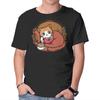 Unisex Crew Neck T-Shirt Comfy Cat Book Graphic Short Sleeve Casual Tee