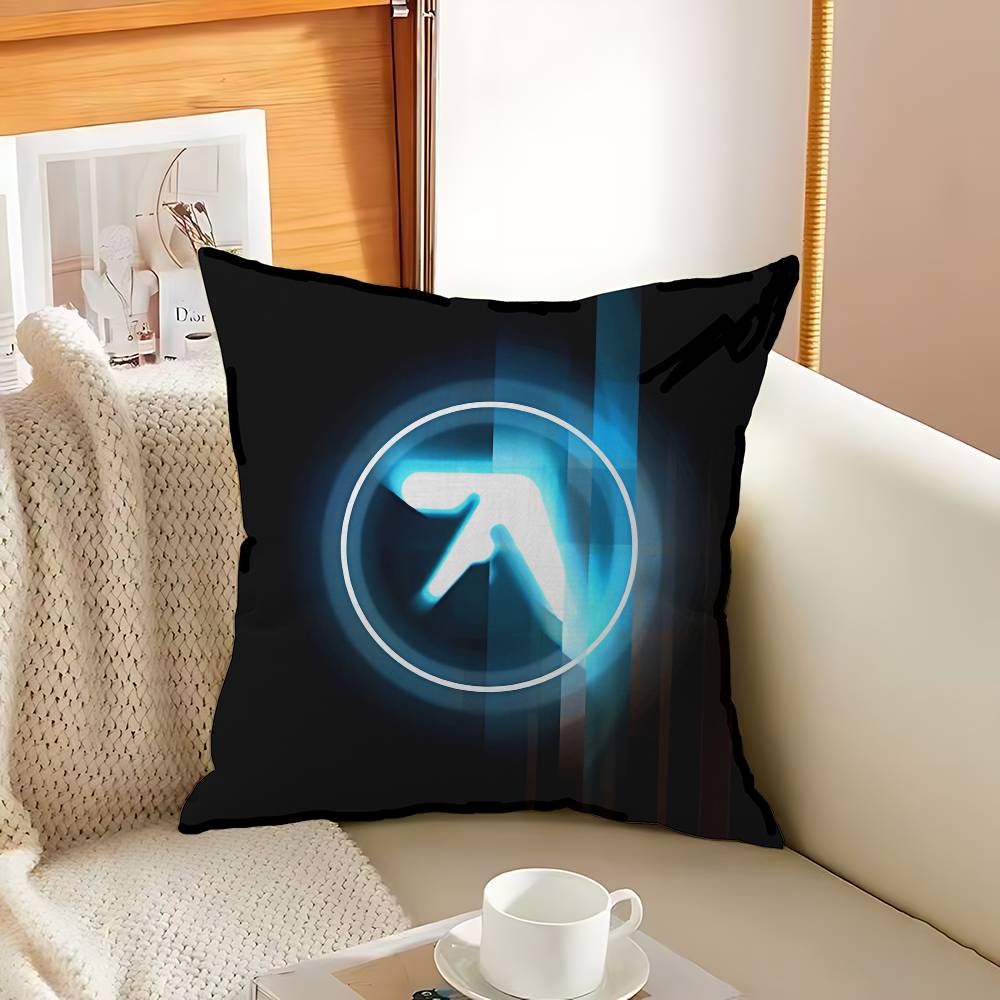 DJ AAphex TTwins Pillow Covers Cartoon Sofa Decorative Home Doublesided Printing Short Plush Cute Cushion Cover
