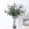 Simulated green plant olive branch 4 forks with fruit olive branch fake tree branch wedding home photography props flower arrangement decoration