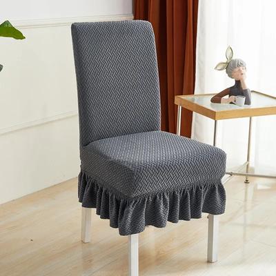 Dining Table Chair Cover Elastic Chair Covers with Skirt Bubble Banquet Chair Slipcover Stretch Chairs Skirt Home Testiles