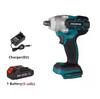 2 In 1 Brushless Cordless Wrench LED Light Adapt To Makita Battery 21V Brushless Electric Impact Wrench 1/2Inch Power Tools