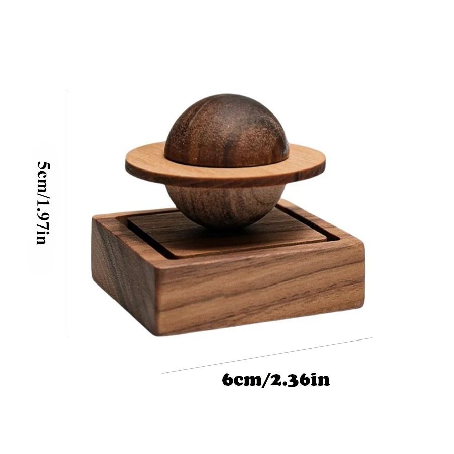 Black Walnut Wood Jupiter Shape Essential Oil Diffuser Handmade Car Home Decor Scented Wooden Aroma Diffuser