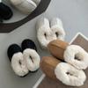 Winter Velvet Thickened Cotton Slippers for Women, Anti Slip and Warm for External Wear, Household Slippers for Indoor Use, Winter Cotton Slippers