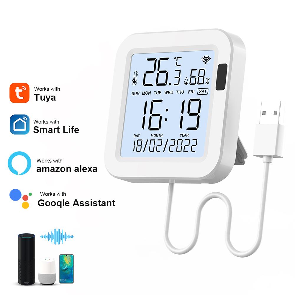 Remote Monitoring Switch Time Intelligent Linkage Tuya Humidity Sensor Wifi Temperature Sensor Working With Alexa Google Home