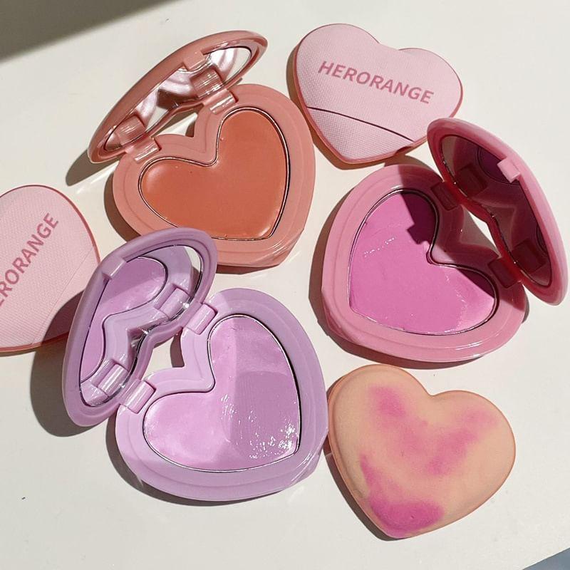 HERORANGE - Heart Flower Micro Ripple Cheek Blusher - 3 Colors