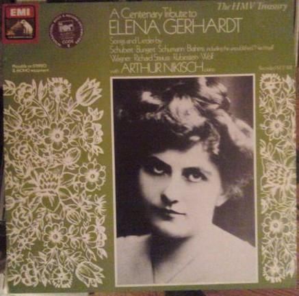 LP Record ELENA GERHARDT 18831961 MEZZOSO  Hmv Treasury  SchubertAn Die Musi HLM1436031 EMIHMV 1983 Japan Classical Used