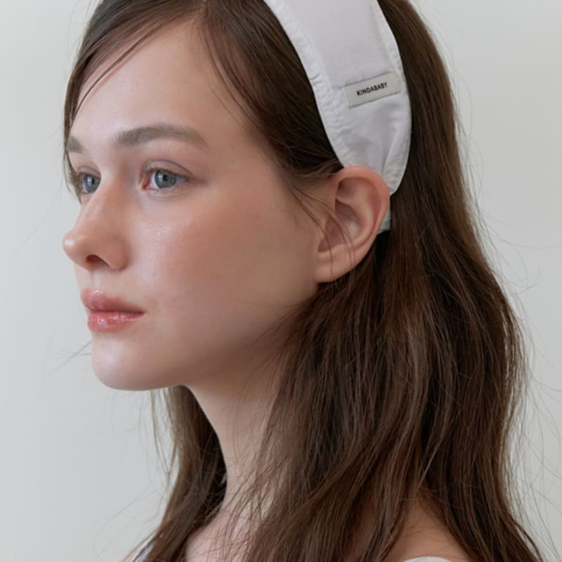 KINDABABY daily basic wide headband - white