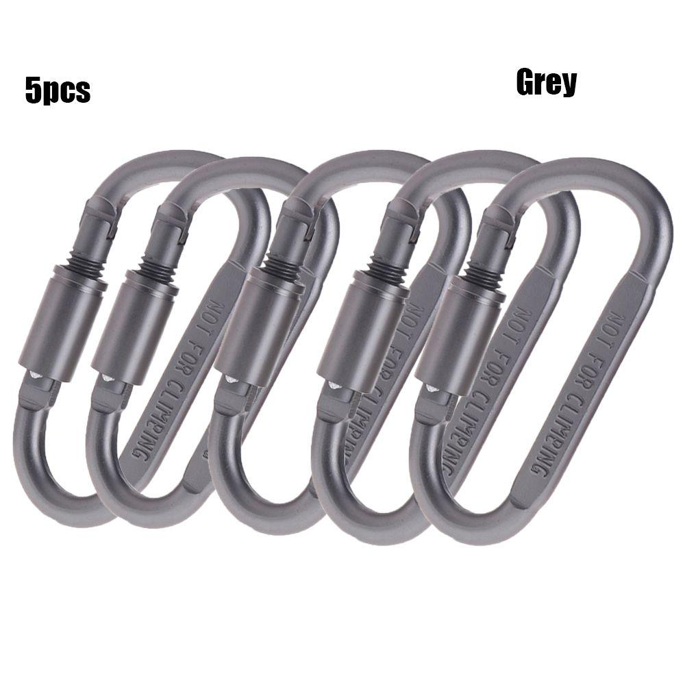 Aluminium Alloy Safety Keychain Buckles Climbing D Carabiner Spring Clips Camping Hiking Hooks