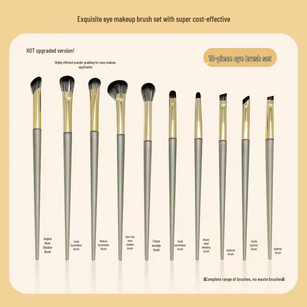 13-Piece Gilded Makeup Brush Set: Soft Hair Eye & Eyeshadow Brushes
