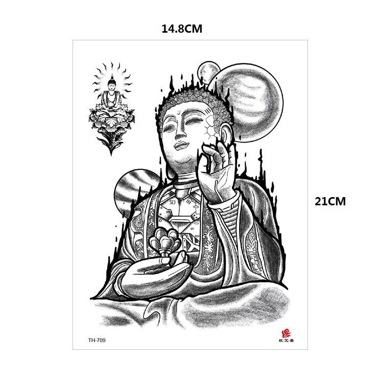 Vzor zvířete tygr vlk květina paže polovina paže vodní transfer vodotětná tetovací samolepka simulační tetování