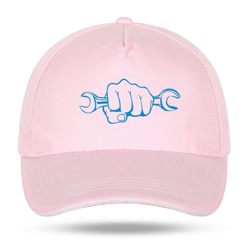 New Unisex Women Fashion Mechanic Holding A Wrench Funny Baseball Caps for Hip Hop Cotton Trucker Cap Bone Dad Hats