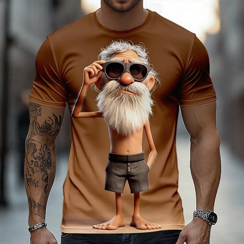 Summer 3D Printed Oversized Men's T-shirt with A Street Style Loose and Casual Fit Suitable for Daily Wear