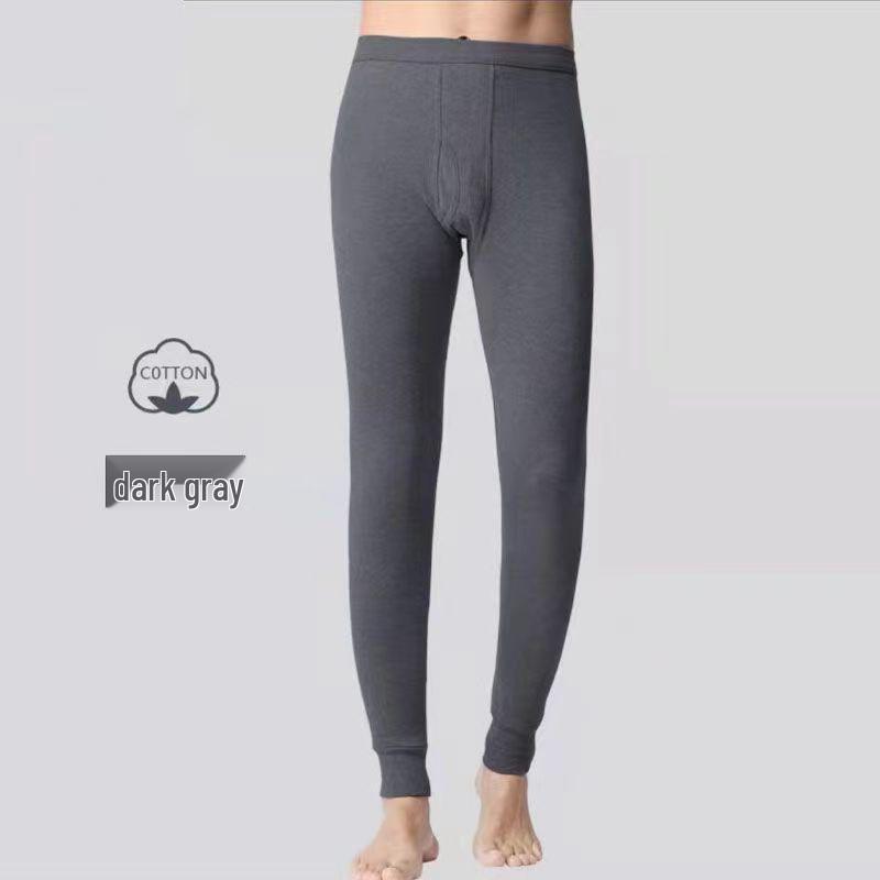 Cuecas Térmicas Masculinas de Cintura Alta - Roupa Interior Respirável e Quente de Algodão Puro para Outono/Inverno, Tamanhos Grandes Disponíveis