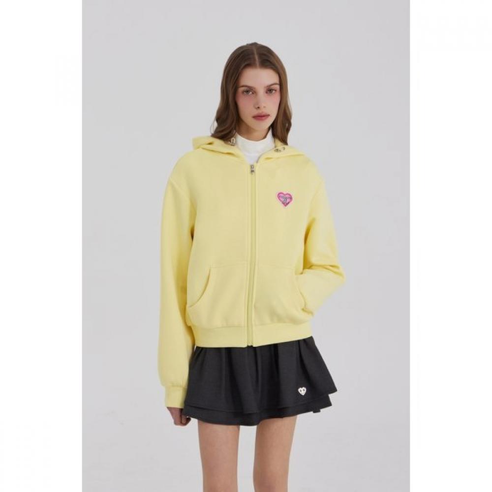 Goxo Modern Fit Zip Up Hoodie Yellow FallIng In Golf