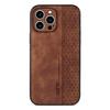 For iPhone 16 Pro Case Protective PU Leather Covered TPU Phone Shell