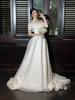 Elegant Simple Bridal Gown One Shoulder Lightweight Outdoor Wedding Dress Floor Length Train Korean Style Bridal Dress