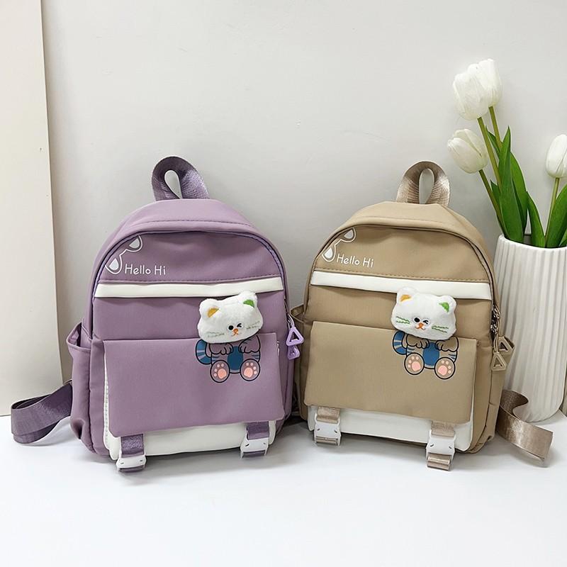 Children's school bag cute fashion casual bag 3-10 years old trend student backpack kitten doll backpack