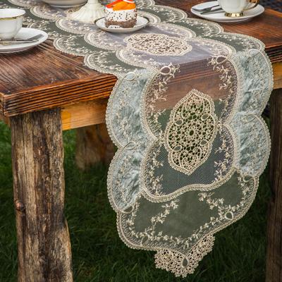 Luxusní konferenční stolek v evropském stylu vlajka krajka proužek ubrus světlo luxusní televizní skříňka retro vlajka jídelního stolu