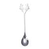 Tableware Stirring Spoon Christmas Deer Head Christmas Spoons Xmas Antlers Tea Scoop Coffee Scoops