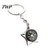 Heart-shaped Compass Keychain Alloy Mini Bag Charm Outdoor Adventure Gear Camping Backpack Gift for Hikers